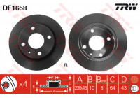 Bromsskiva DF1658 TRW