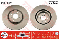 Bromsskiva DF1757 TRW