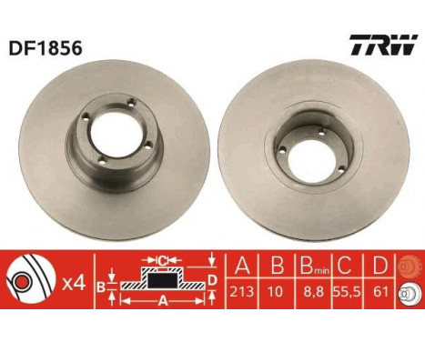 Bromsskiva DF1856 TRW, bild 2