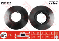 Bromsskiva DF1925 TRW