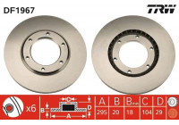 Bromsskiva DF1967 TRW