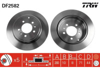 Bromsskiva DF2582 TRW