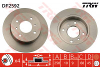 Bromsskiva DF2592 TRW