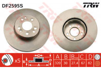 Bromsskiva DF2595S TRW