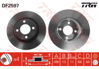 Bromsskiva DF2597 TRW