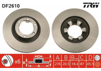Bromsskiva DF2610 TRW
