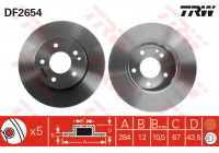 Bromsskiva DF2654 TRW