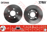 Bromsskiva DF2666 TRW