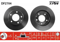 Bromsskiva DF2704 TRW