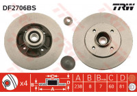 Bromsskiva DF2706BS TRW