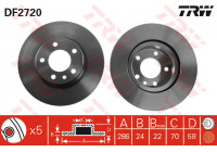 Bromsskiva DF2720 TRW