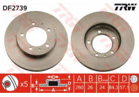 Bromsskiva DF2739 TRW