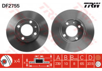 Bromsskiva DF2755 TRW