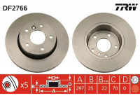 Bromsskiva DF2766 TRW