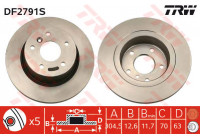 Bromsskiva DF2791S TRW