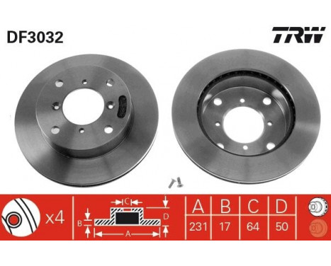 Bromsskiva DF3032 TRW, bild 3