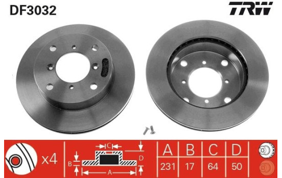 Bromsskiva DF3032 TRW, bild 3
