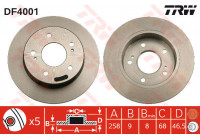 Bromsskiva DF4001 TRW