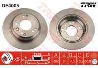 Bromsskiva DF4005 TRW