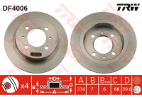 Bromsskiva DF4006 TRW