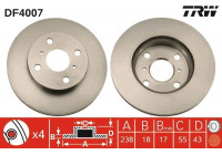 Bromsskiva DF4007 TRW