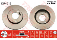 Bromsskiva DF4012 TRW
