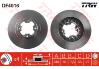 Bromsskiva DF4016 TRW