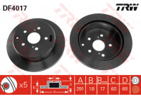 Bromsskiva DF4017 TRW