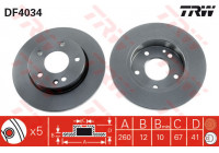 Bromsskiva DF4034 TRW