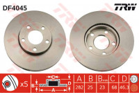 Bromsskiva DF4045 TRW