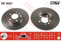 Bromsskiva DF4047 TRW