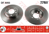 Bromsskiva DF4055 TRW