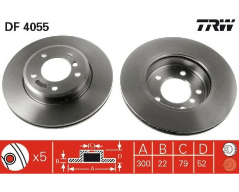 Bromsskiva DF4055 TRW, bild 2