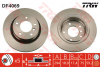 Bromsskiva DF4069 TRW