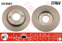 Bromsskiva DF4083 TRW