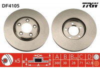 Bromsskiva DF4105 TRW