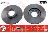 Bromsskiva DF4111 TRW