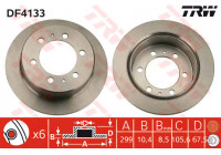 Bromsskiva DF4133 TRW