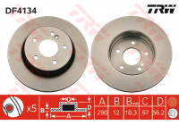 Bromsskiva DF4134 TRW