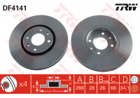 Bromsskiva DF4141 TRW