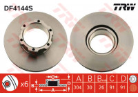 Bromsskiva DF4144S TRW