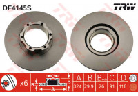 Bromsskiva DF4145S TRW