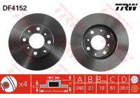 Bromsskiva DF4152 TRW