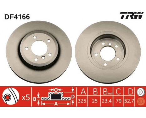 Bromsskiva DF4166 TRW, bild 3