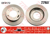 Bromsskiva DF4172 TRW