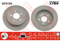 Bromsskiva DF4195 TRW