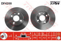 Bromsskiva DF4200 TRW