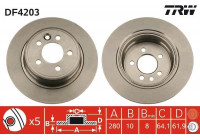 Bromsskiva DF4203 TRW
