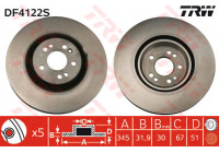 Bromsskiva DF4222S TRW