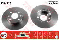 Bromsskiva DF4225 TRW